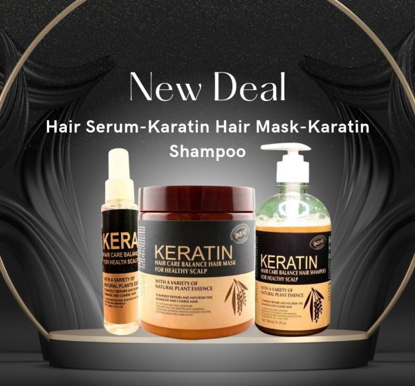 4 In 1 – Keratin Hair Mask| Keratin Shampoo| Keratin Hair Serum Free Makeup Fixer